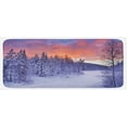 thumbnail image 1 of Winter Kitchen Mat, Frozen River in a Wintry Landscape Finnish Lapland at Sunrise Arctic Nordic Country, Plush Decorative Kitchen Mat with Non Slip Backing, 47" X 19", Multicolor, by Ambesonne, 1 of 1