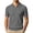 Gray, variant on Boyscolos Men's Slim Fit Ribbed Knit Zipper Collar Muscle Polo Shirts, Stylish Short Sleeve Golf Casual Tees Gray 5XL