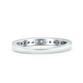 thumbnail image 3 of Simulated Cubic Zirconia Size-5 Half Eternity Ring Wedding Engagement Band 925 Sterling Silver, 3 of 7