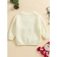 thumbnail image 5 of Rdhnmea Newborn Baby Girl Boy Christmas Knit Sweater My First Christmas Embroidery Long Sleeve Round Neck Fall Winter Knitted Sweatshirt Xmas Outfit, 5 of 9