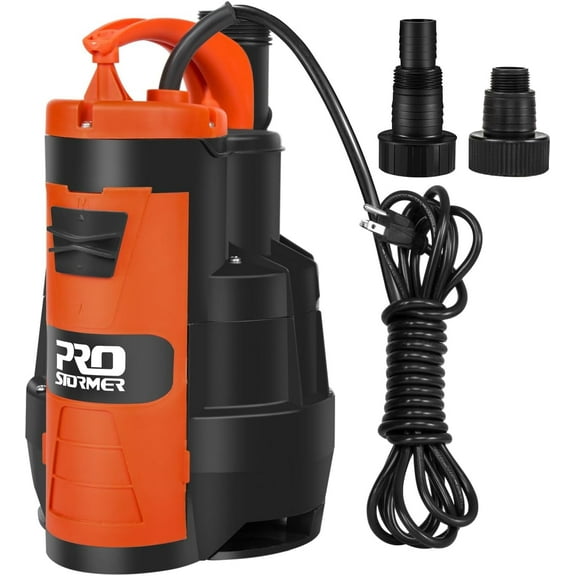 Sump Pump, 3500 GPH 1HP Submersible Clean/Dirty Water Pump with Build-in Float Switch for Pool, Pond, Garden