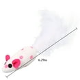 thumbnail image 2 of 2PCS Cat Toy Mice Cute Dot Feather Mouse Toy Cat Chew Toy Cat Interactive Toy, 2 of 10