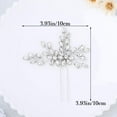 thumbnail image 4 of Rhinestone Bride Wedding Hair Pins Bridal Hair Clips Crystal Hair Piece Decorative Bridesmaids Hair Accessories for Women and Girls Pack of 2 (A-Silver), 4 of 4
