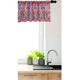thumbnail image 2 of Ambesonne Tribal Window Valance, Pattern of Ikat Shapes Ethno, 42" x 12", Magenta Orange and Blue, 2 of 2