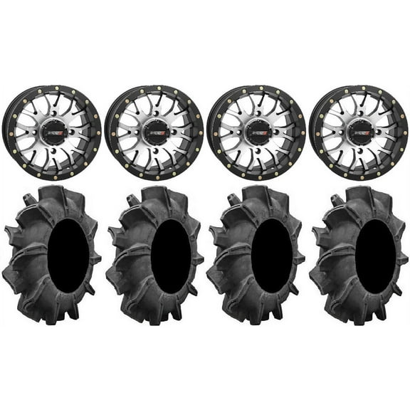 System 3 ST-3 Machined 14" Wheels 34" Assassinator Tires Sportsman RZR Ranger