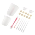 thumbnail image 3 of Silicone Measuring Cup Tool Kit Spatula Finger Gloves Pipettes Epoxy Resin Mixing Tool Set for Crafts 21pcs Tool Set, Pink, 3 of 8