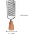 thumbnail image 3 of Stainless Steel Grater Citrus Zester Cheese Grater With Wooden Handle For Lemon, 3 of 5