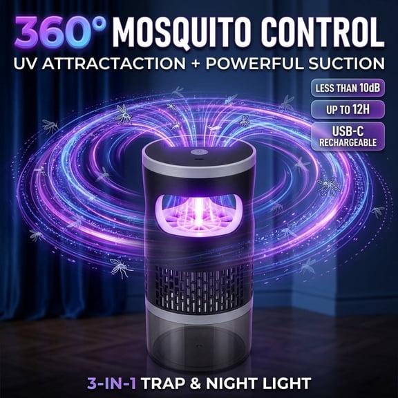 TAZTIR Indoor & Outdoor Rechargeable Mosquitoes Light Bulb, Black