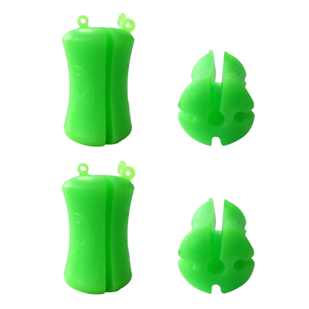 Caña de pescar portátil con bola fija de goma suave y flexible, resistente al desgaste, clip de fijación para caña de pescar, clip para barco, suministros de pesca (2 piezas)