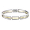 Mens Yellow Gold Plated Stainless Steel Fashionable Bracelet