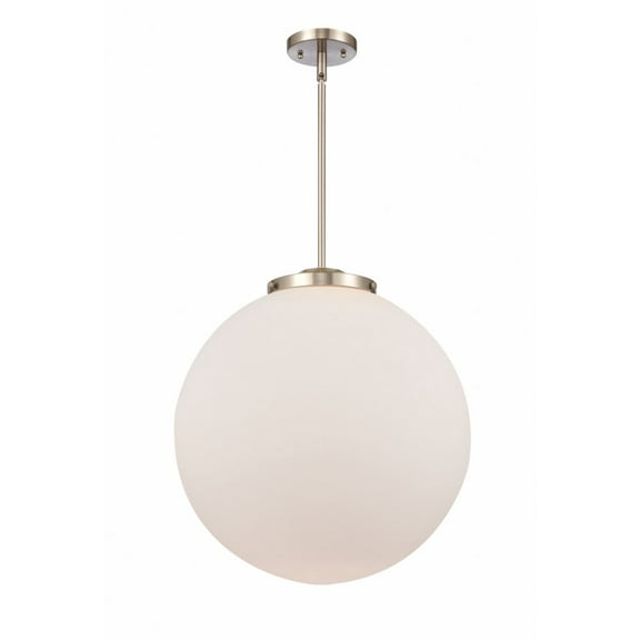 221-1S-SN-G201-18 Innovations Lighting Beacon - 1 Light Pendant In Industrial Style-19 Inches Tall and 18 Inches Wide-Brushed Satin Nickel