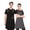 Black+Grey, variant on NUBILY Waterproof Cross Back Chef Aprons 2 Pack for Cooking Baking Grilling,4 Pockets Adjustable Kitchen Apron,Bib for Men Women Restaurant Gardening