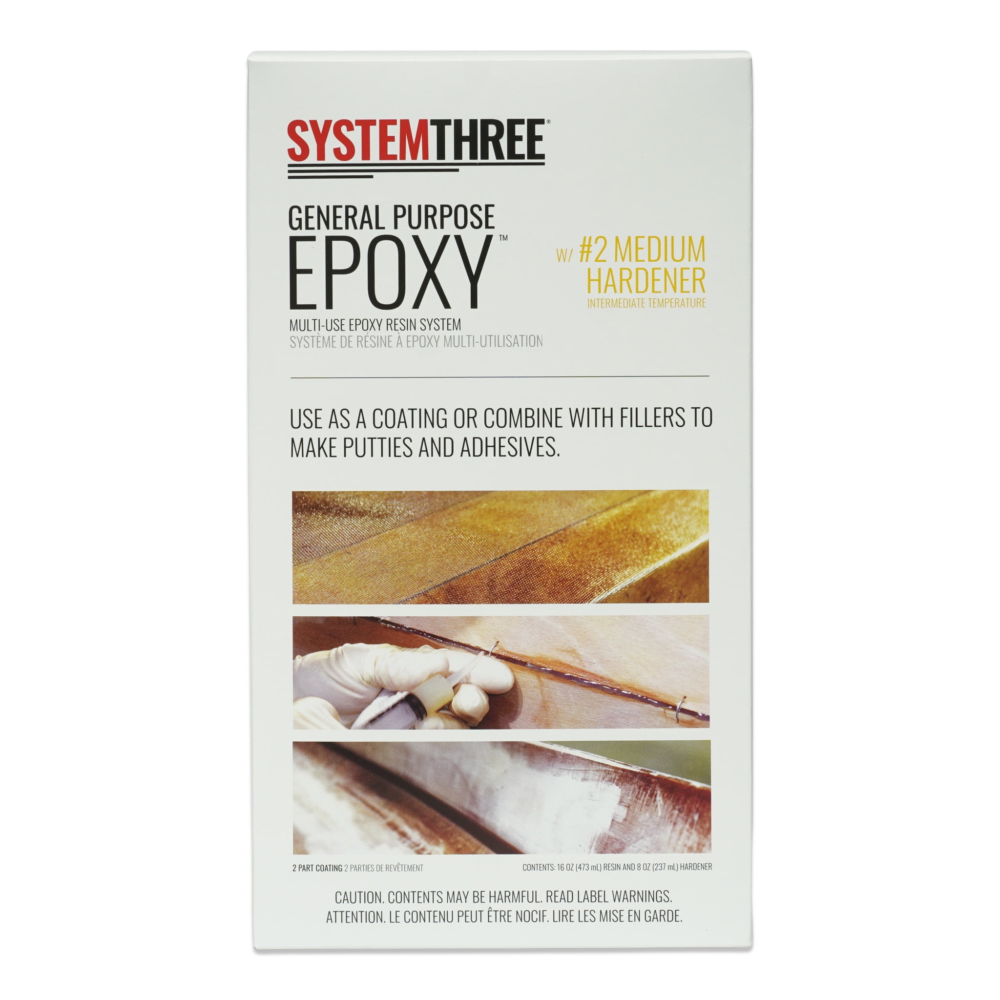 System Three General Purpose Epoxy, Medium Hardener, 1.5 Pint Kit