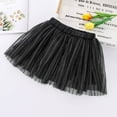 thumbnail image 2 of JSGEK 3-4Years Kids Swing A Line Skirt Comfort Toddler Tulle Tutu Skirt Regular Fit Fashion Color Block Patchwork Little Girls' Casual Skirtes Skirt for Princess Brithday Party Soft Black, 2 of 4