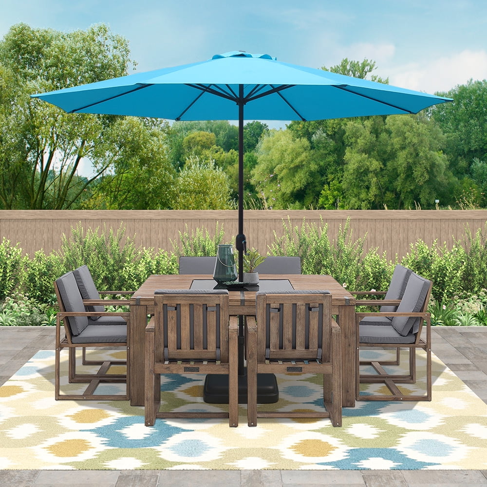 Abble 8' Aqua Octagon Table Patio Umbrella