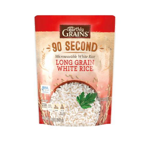 Earthly Grains 90 Second White Rice, 6 pcs,8.8oz