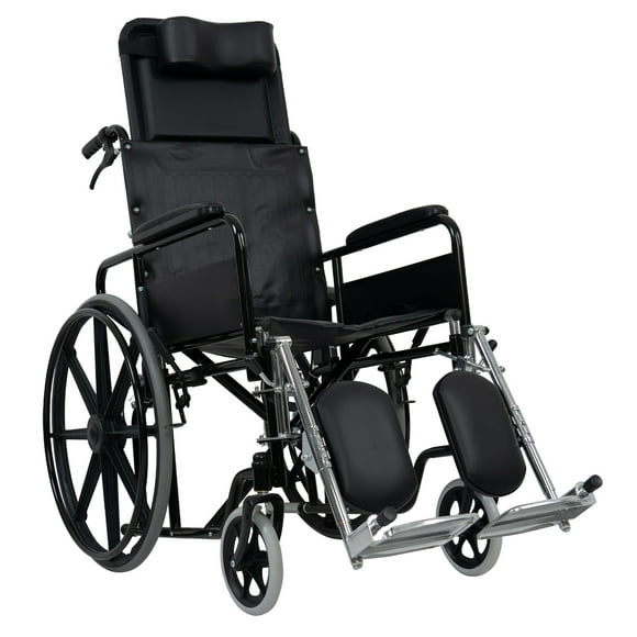 Silla de Ruedas Reclinable Magnimed MOD.OA8954 con Descansabrazos y Elevapiernas Desmontables