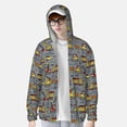 thumbnail image 3 of Picia Modern Excavator Women's Men's UPF 50+ Sun Protection Hoodie Shirt Long Sleeve SPF Fishing Outdoor UV Hiking Lightweight Shirts-, 3 of 9