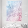 thumbnail image 1 of Marble Tapestry, Pastel Toned Cloudy Hazy Crack Lines Stained Antique Shabby Chic Design, Wall Hanging for Bedroom Living Room Dorm Decor, 60W X 80L Inches, Pale Blue Baby Pink, by Ambesonne, 1 of 2