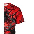 thumbnail image 6 of Men's 3D Skull Print Pattern T-Shirt - Creative Red and Black Design with Detail, Casual Polyester Crew Neck Short Sleeve T-Shirt, Pullover Style, 6 of 7
