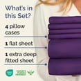 thumbnail image 2 of Juego de sábanas CGK Unlimited Extra Deep Queen Purple, 6 piezas, 2 of 8