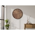 thumbnail image 2 of Clocks - 20" Round - Wall Clock - Light Brown Face - Brown Plastic Frame, 2 of 3