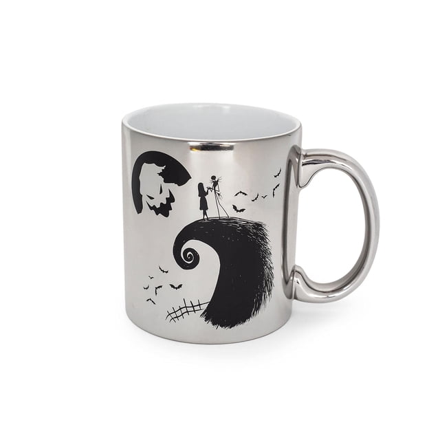 Taza de café plateada de cerámica galvanizada, 600 ml, Nightmare