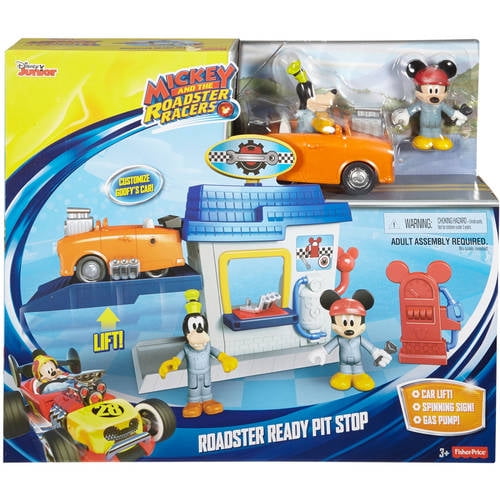 mickey and the roadster racers gas station playset
