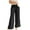 Black-01, variant on REALiKUN Women Pull On Pants Elastic Waisted Casual Wide Leg Long Lounge Trousers with Pocket Beach Wear