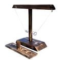 thumbnail image 4 of Juegos de Ring Toss,Paquete de escalera de tiro de juegos de lanzamiento de anillos hechos a mano,Hook Ring Toss Battle Game Marcador divertido,Anillos de gancho de madera Toss Battle Bars, 4 of 9