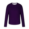 thumbnail image 4 of fatyb Men's Long Sleeve Crew Neck T-Shirts Casual Basic Tees Solid Color Lightweight Tshirts for Men, 4 of 6