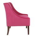 thumbnail image 5 of HomePop Modern Velvet Swoop Arm Accent Chair, Pink, 5 of 8