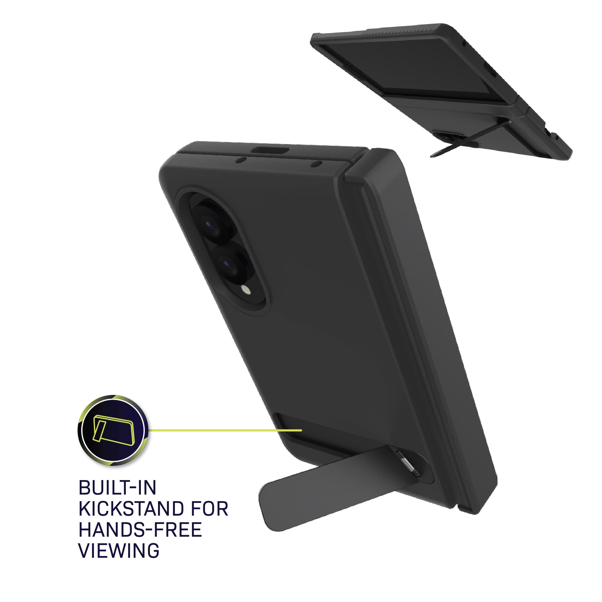 Body Glove Magnetic Compatible Phone Case with Kickstand for Samsung Galaxy Z Fold8 (Wide) - Black