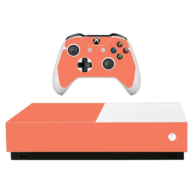 MightySkins Skin for Microsoft Xbox One S All-Digital Edition - Solid Salmon | Protective, Durable, and Unique Vinyl Decal wrap Cover | Easy to Apply, Remove, and Change Styles | Made in The USA