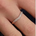 thumbnail image 6 of Round Eternity Lab Created Diamond Wedding Band 3.00 ct. t.w. 925 Sterling Silver, 14K Yellow Gold Plated, 6 of 7