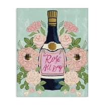 Stupell Industries Rose All Day Champagne Food & Beverage Painting Wrapped Canvas Art Print Wall Art, 16 x 20