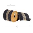 thumbnail image 2 of Vickerman Q181414 4 in. x 10 Yards Midnight Blue with Gold Center Ribbon, 2 of 2