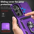 thumbnail image 3 of for Galaxy A16 5G Phone Case,with Camera Lens Cover HD Screen Protector,[Military Grade] Ring Car Mount Kickstand Hybrid Hard PC Soft TPU Shockproof Protective Case for Samsung A16 5G, Purple, 3 of 14