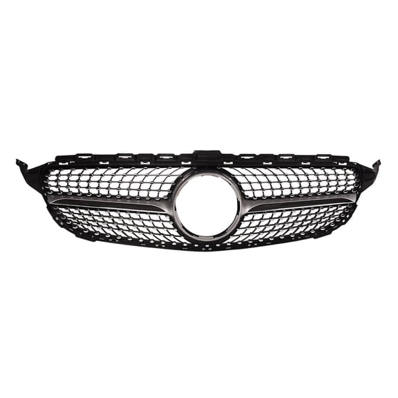 OE # 2058881260 Plastic Matte Black Front Grille w/ Camera Hole 1PC Fits select: 2015-2016 MERCEDES-BENZ C 300 4MATIC, 2017-2018 MERCEDES-BENZ C 300