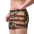 thumbnail image 2 of Pofeuu Patriotic Deer Soldier Salute Print Men’s Boxer Briefs, Moisture-Wicking Underwear, Regular,Trunk-X-Large, 2 of 5