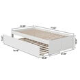 thumbnail image 3 of Leo & Lacey Urban Traditional Hardwood Storage Platform Bed, Twin, White, 3 of 3