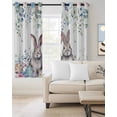 thumbnail image 2 of Bunny Easter Blackout Curtains for Bedroom Living Room Darkening Curtains 96 Inches Long Eucalyptus Leaves Spring Floral Eggs Weeping Window Curtain 2 Panels Set Window Treatment Drapes 52"x96", 2 of 9