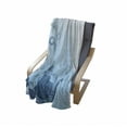 thumbnail image 4 of Nautical Soft Flannel Fleece Throw Blanket, Monochrome Anchor Illustration Deep down in the Sea Bottom Be Strong and Stable, Cozy Plush for Indoor and Outdoor Use, 50" x 60", Pale Blue, by Ambesonne, 4 of 6