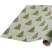 Papyrus Christmas Wrapping Paper, Pine Trees and Doves, 30 in. x 8 ft.