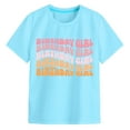 thumbnail image 4 of Zanarzt Girls Short Sleeve Shirts Toddler Girls Short Sleeve T Shirt Cotton Tees Crewneck T Shirts Solid Summer Tee Casual Tops for Kids Sky Blue,5-6 Years, 4 of 4