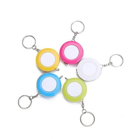 QIDITONG White Key Chain Measuring Tape 1.5 m Mini Soft Tape Measure For Body Measurements Portable Cute Design Measuring Tape Suitable For Knitting Crochet