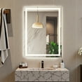 thumbnail image 4 of EDX 28"X36" Anti-fog LED Bathroom Mirror with Dual Light Source and Three Lighting Modes, White, 4 of 9