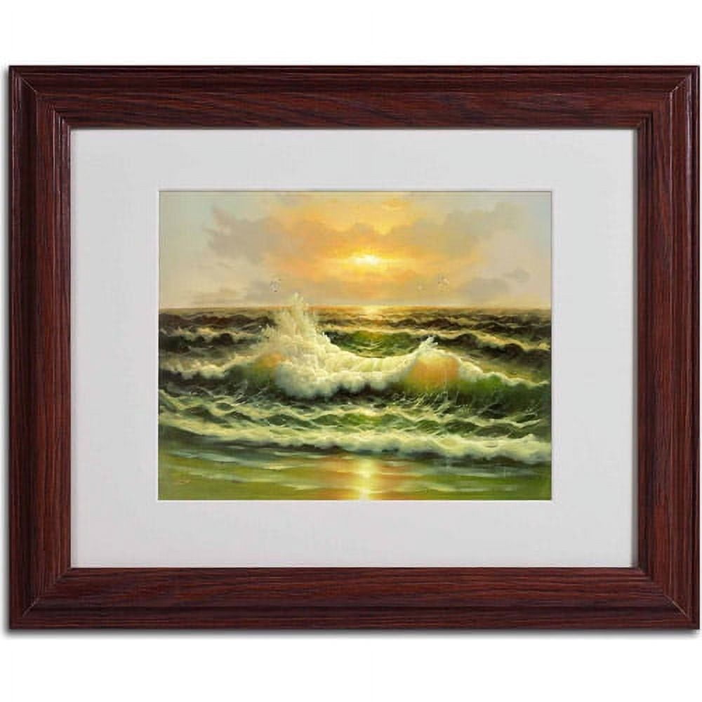 Trademark Fine Art "Sunset" Canvas Art by Rio, Wood Frame