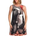 thumbnail image 1 of Balery Heart Guinea Pig Couple Vestidos de verano para mujer con estampado: vestido holgado sin mangas, vestido playero informal y cómodo para días calurosos., 1 of 7