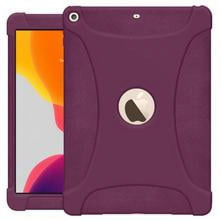AMZER Case for iPad 8th/ 7th Generation ShockProof Heavy Duty Case Lightweight Rugged Silicone Case for iPad 10.2 inch 2020/2019 - Purple